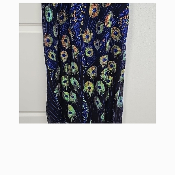 Peacock Design, party, , Sleeveless,  flared,  Sequined Maxi Dress… - Picture 12 of 16